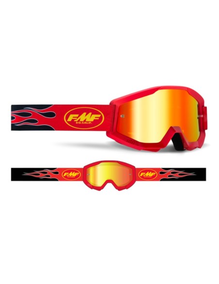 FMF POWERCORE YOUTH (JUNIOR) GOGGLE FLAME RED - MIRROR RED  