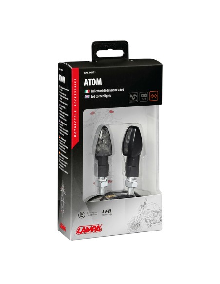 ATOM, INTERMITENTES - 12V LED - NEGRO 