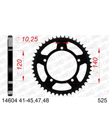 CORONA AFAM ACERO 520X48  KAWASAKI 
