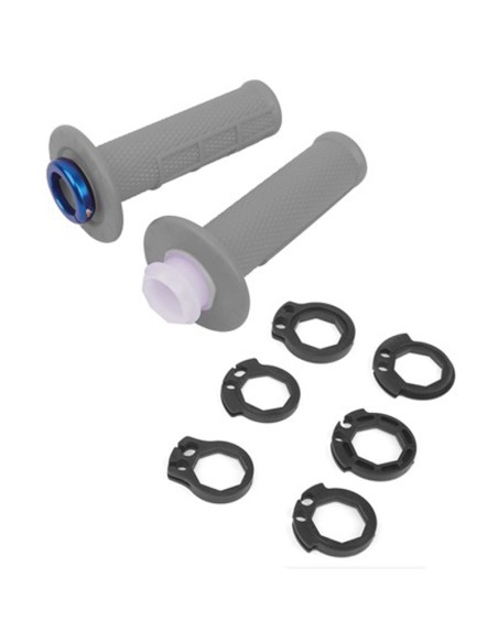 PUÑOS UP DESIGN HOLESHOT MX LOCK ON GRIS 22/24 120 MM 