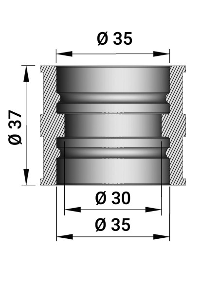 Manguito Cargburador PHBH 29-30B (37mm) 