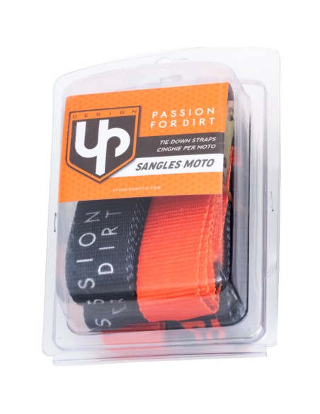 Correa de transporte Up design negra-naranja 