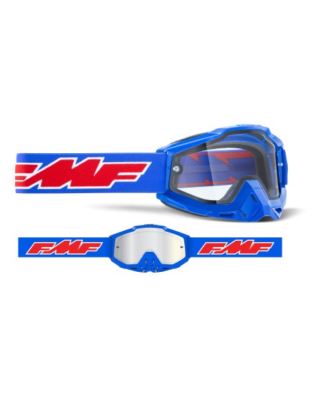 FMF POWERBOMB GOGGLE ROCKET BLUE - CLEAR LENS 