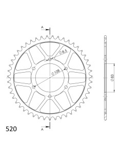 Corona Supersprox acero 520 x 47  2