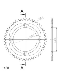 Corona Supersprox Aluminio Naranja 47 D  2