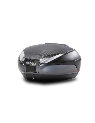 TOP CASE SH48 GRIS OSCURO + TAPA CARBONO + RESPALDO