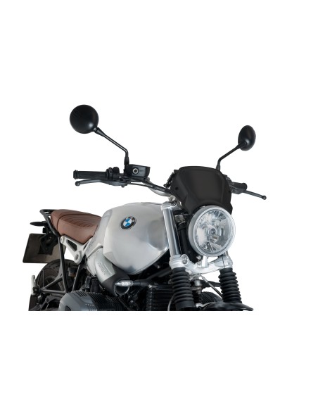 PLACA FRONTAL ALUMINIO PARA BMW R NINE T C/NEGRO