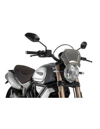 PLACA FRONTAL ALUMINIO PARA DUCATI SCRAMBLER C/NEG