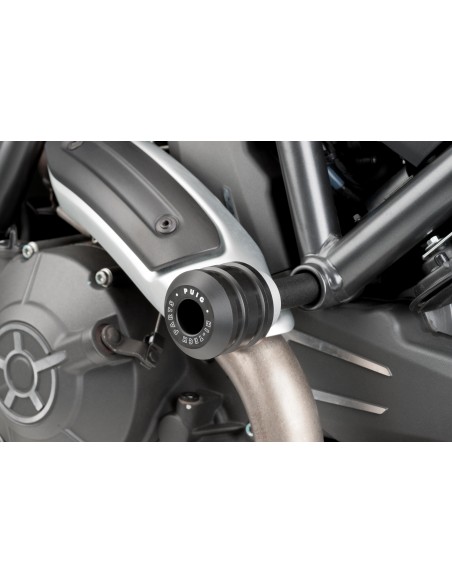 PROT.MOTOR VINTAGE DUCATI SCRAMBLER C/NEGRO-PLATA