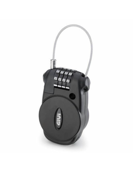 CANDADO CASCO C/CABLE RETRACTIL+CIERRE COMBINACION (R1509)