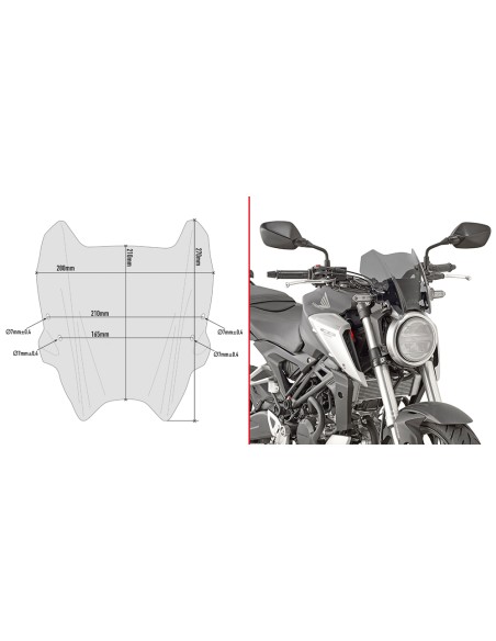 CUPULA C/KITA HONDA CBR 125/300 1820/1821