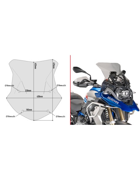 CUPULA P/KITA BMW RGS 1200/1250 2013-2019