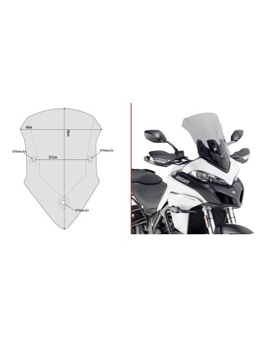 CUPULA P/KITAO DUCATI 950/S/1200/1260 1718 1519 19