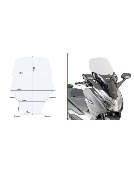 CUPULA P/KITAO HONDA FORZA 300 18