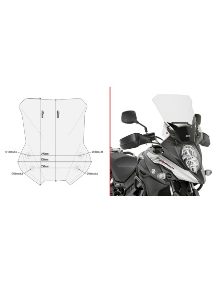 CUPULA P/KITAO SUZUKI DLV STROM 650 17