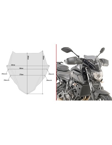 CUPULA P/KITO YAMAHA MT07 18