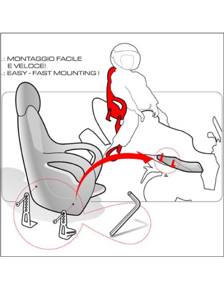 KIT ESTRIBOS LARGOS PARA ASIENTO S650