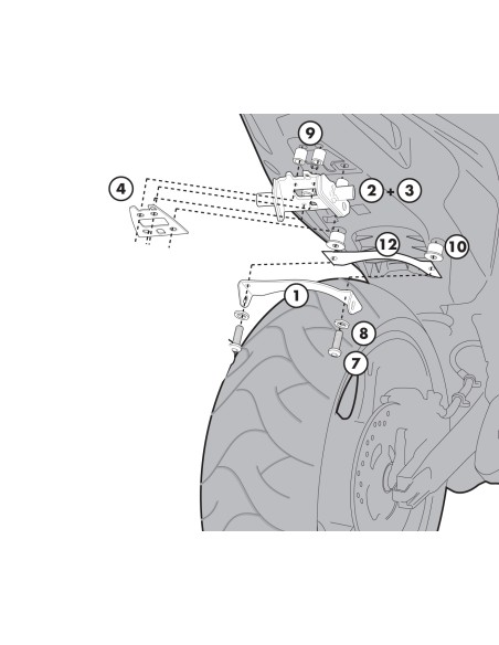 KITA S/MRACK 1102FZ HONDA HORNET-CBR-F 600 1112