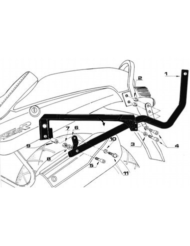 MONORACK P/M3-MM BMW RR 850-1100 9502-9501