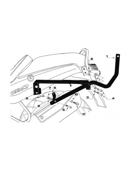 MONORACK P/M3-MM BMW RR 850-1100 9502-9501