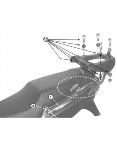 MONORACK P/M5-M11-M5M-M6M HONDA VFR 800 9801