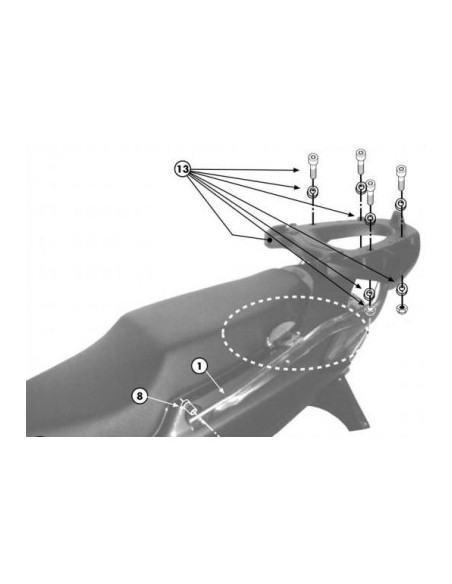 MONORACK P/M5-M11-M5M-M6M HONDA VFR 800 9801