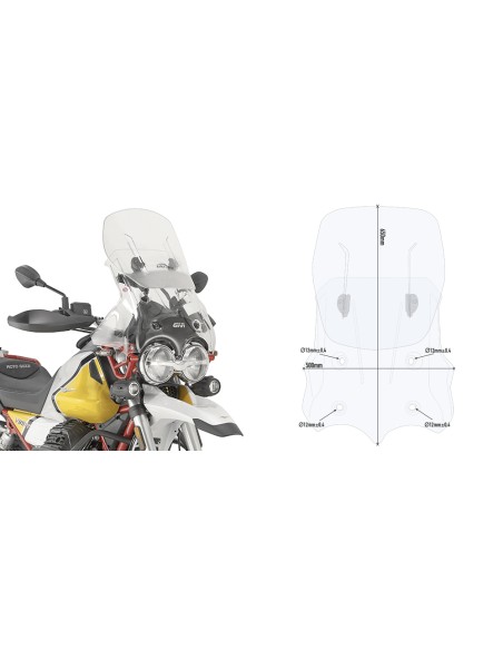 PARABRISAS AIRFLOW P/KITAOGUZZI V85 TT 19