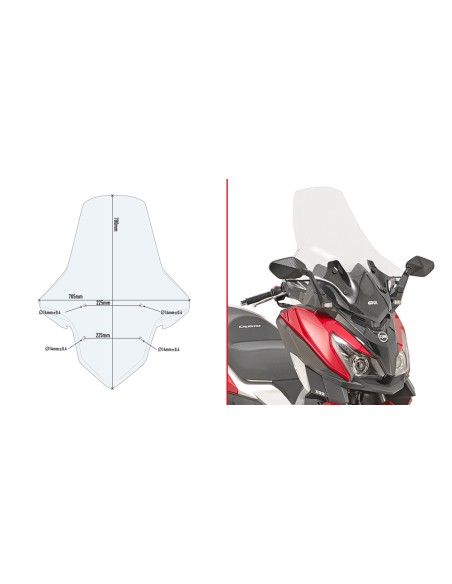 PARABRISAS P/KITA SYM CRUISYM/JOYMAX 300/300Z+ 1720/1920