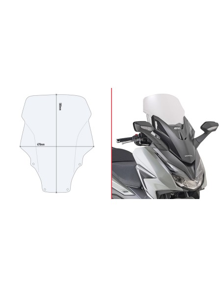 PARABRISAS P/KITAO HONDA FORZA 125-350 2122-2123