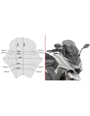 PARABRISAS P/KITAO KYMCO AK 550 17