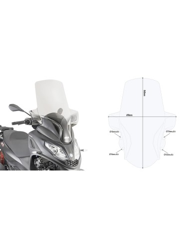 PARABRISAS P/KITAO PIAGGIO MP3 300 HPE 19