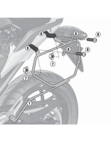 SOPORTE ALFORJAS-EASYLOCK HONDA NC X-S 700 12