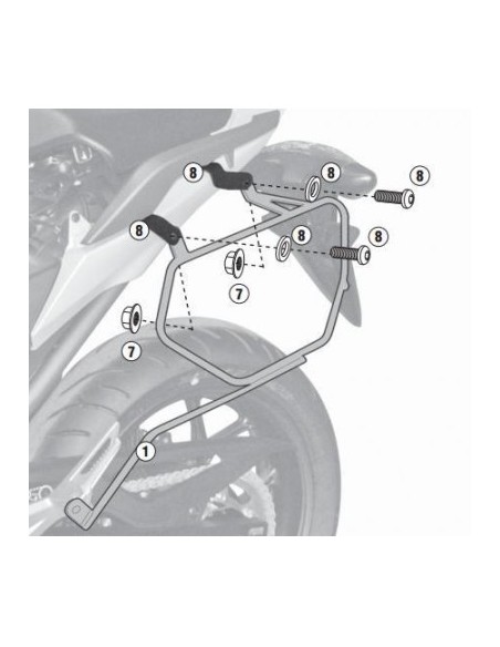 SOPORTE ALFORJAS-EASYLOCK HONDA NC X-S 700 12
