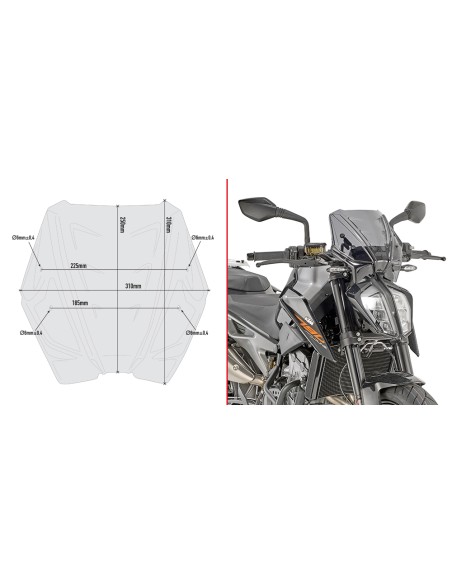 CUPULA C/KITA KTM DUKE 790 18