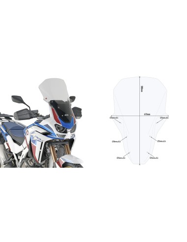 CUPULA P/KITAO HONDA CRFL AFRICA TWIN ADV 1100L 20
