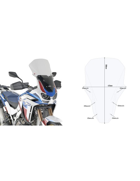 CUPULA P/KITAO HONDA CRFL AFRICA TWIN ADV 1100L 20