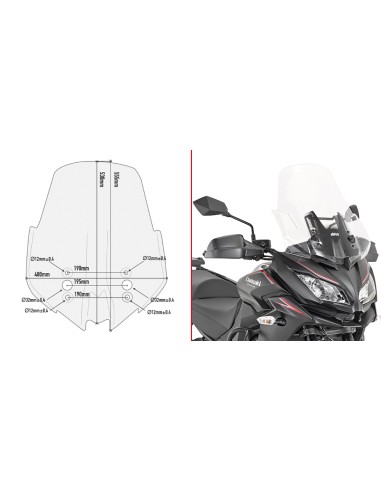 CUPULA P/KITAO KAWASAKI VERSYS 1000 17