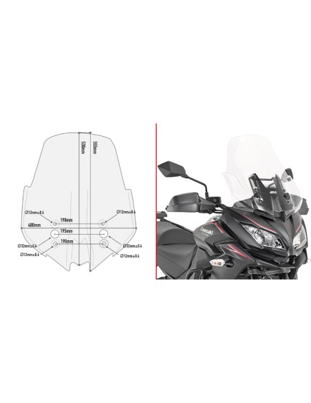 CUPULA P/KITAO KAWASAKI VERSYS 1000 17