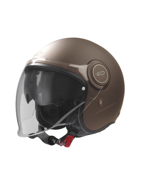 Casco Jet Gari G21 Sunvisor color MARRÓN MATE
