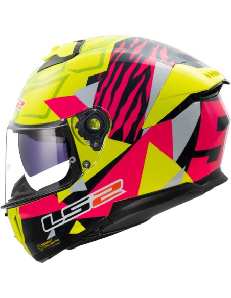 LS2 FF808 STREAM II TIGER H-V YELLOW PINK-06