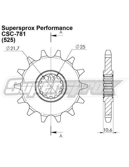PIÑÓN SUPERSPROX PF BENELLI 525 X 14 