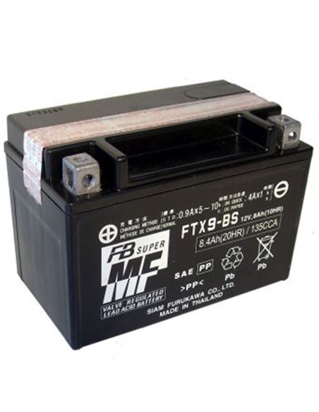 BATERÍA FURUKAWA FTX9-BS SIN MANTENIMIENTO