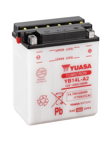 BATERÍA YUASA YB14L-A2 COMBIPACK CONVENCIONAL