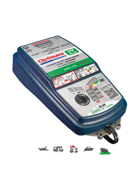 Cargador/Mantenedor Optimate Lithium 8S 5A 