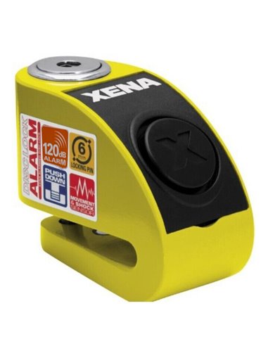 ANTIRROBO DISCO XENA CON ALARMA AMARILLO 