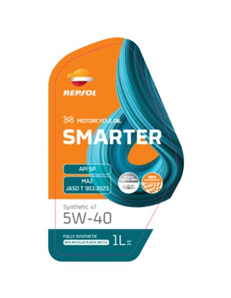 BOTELLA REPSOL SMARTER SYNTHETIC 4T 5W-40 1L 