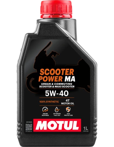 MOTUL SCOOTER POWER 4T 5W40 MA 60L