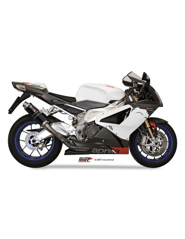 MIVV 2 SLIP-ON GP BLACK APRILIA RSV 1000 2004-08 / TUONO FIGHTER 1000 2006-10