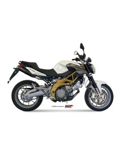 MIVV 2 SLIP-ON SUONO BLACK CON TAPA CARBONO APRILIA SHIVER 750 2008-16