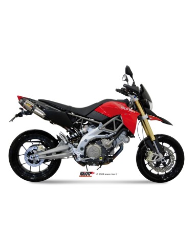 MIVV 2 SLIP-ON SUONO ST. STEEL CON TAPA CARBONO APRILIA DORSODURO 750 2008-16
